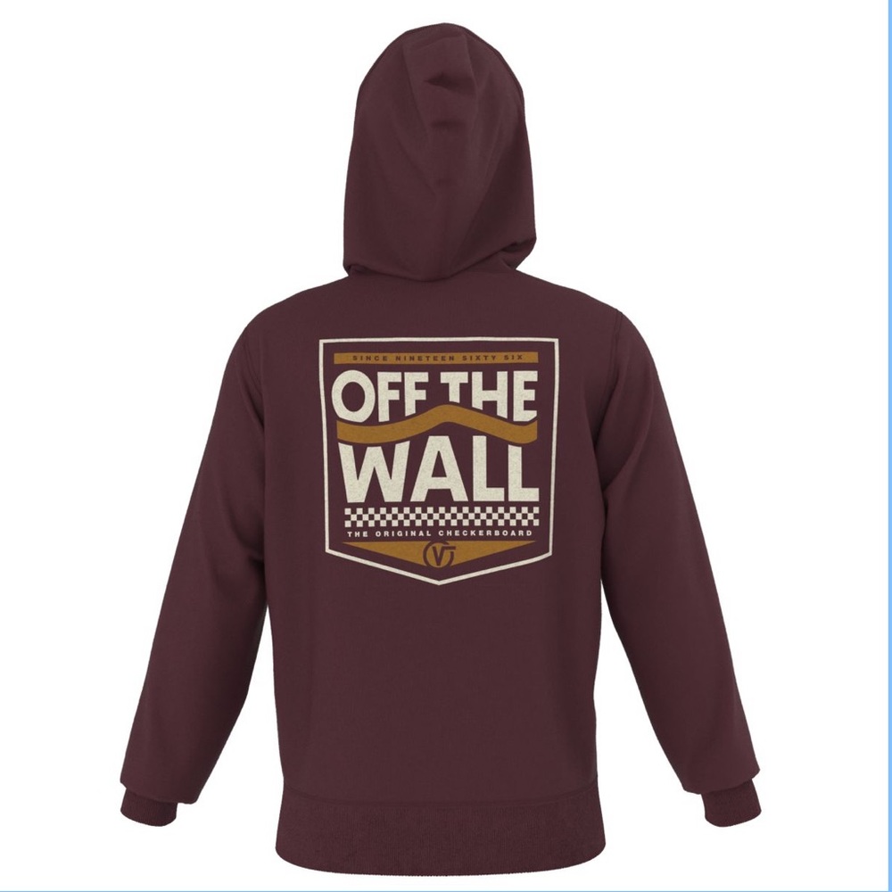 Maroon Vans Off The Wall Hoodie